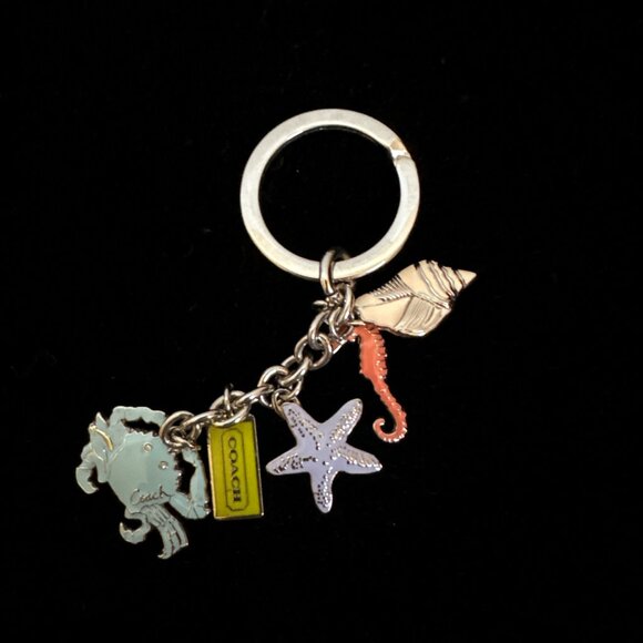 Coach Sea Life Keychain Beach Theme Bag Charms - Picture 1 of 4